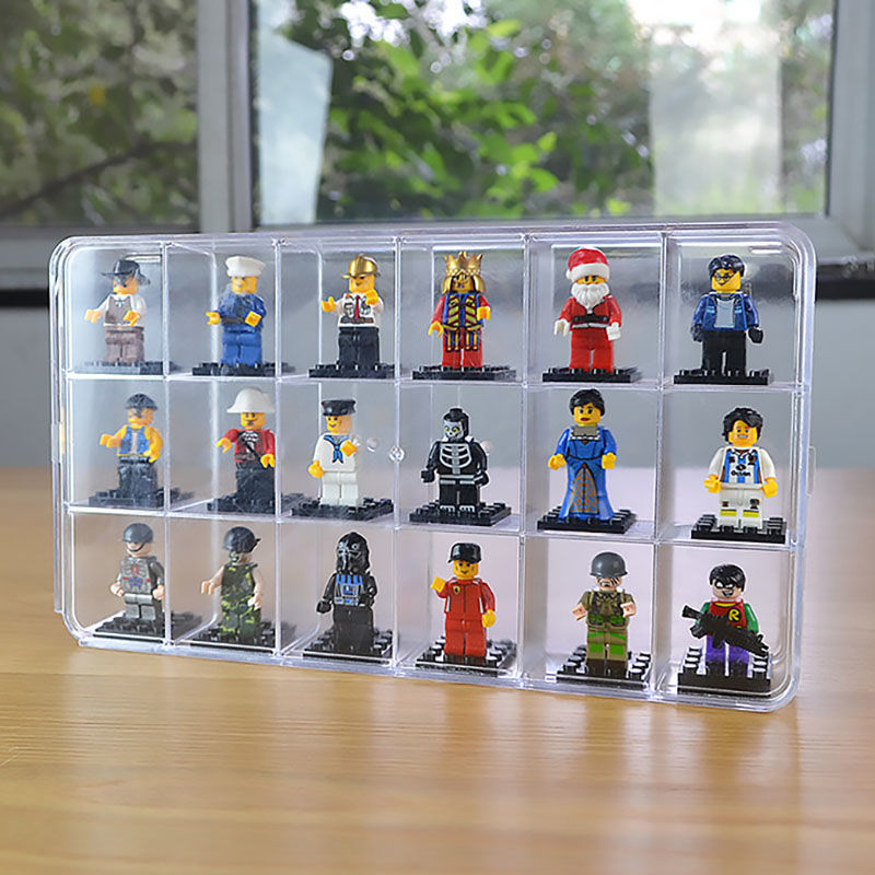 Lego Minifigure Holder - Boîte d'exposition en acrylique à 18