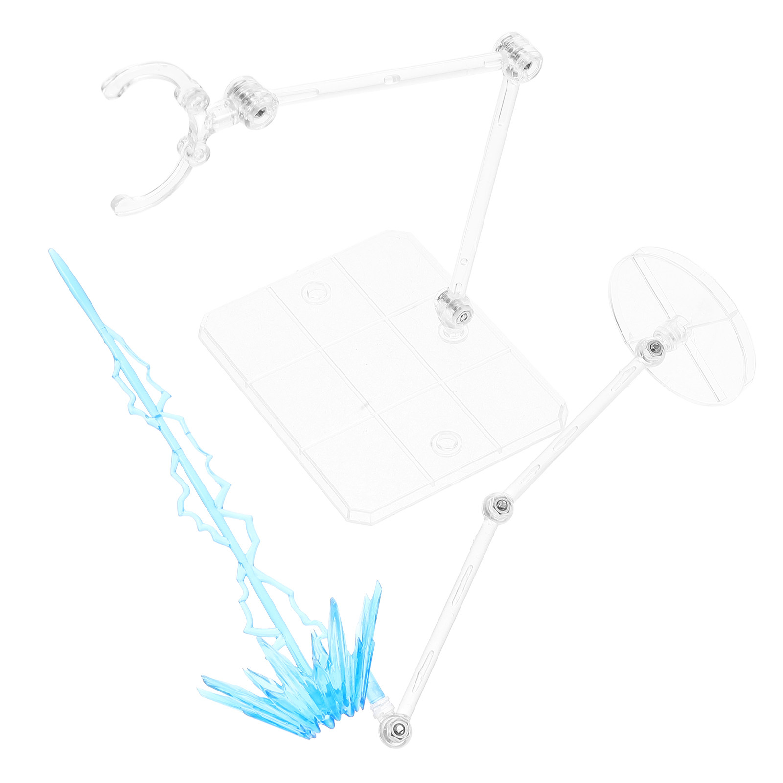 Action Figure Stand - 1 ensemble de supports transparents réglables